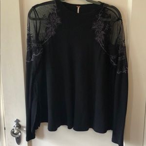 Black Lace Free People Sweater.